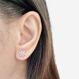 Silver Ethereal Snowflake Earrings