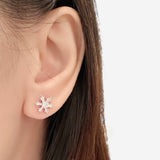 Silver Frost Snowflake Earrings