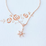 Rose Gold Celestial Snowflake Necklace