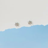 Silver Blossom Snowflake Earrings