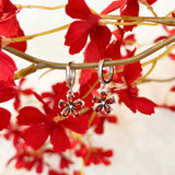 Petallure Garnet Huggie Hoop Earrings