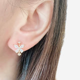 Celestial Butterfly Huggie Hoop Earrings