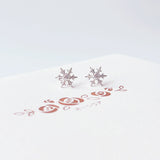 Silver Frost Snowflake Earrings