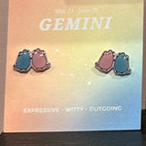 gemini Gift idea Gift for her Made in Korea  Cubic Zirconia 925 Sterling Silver  No Piercing Jewelry Dainty Minimalist Dainty Daily wear korean earrings bracelet jewellery Malaysia necklace korean jewellery horoscope zodiac resin earrings handmade earrings paper shrink earrings uv resin earrings 