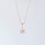 Rose Gold Celestial Snowflake Necklace