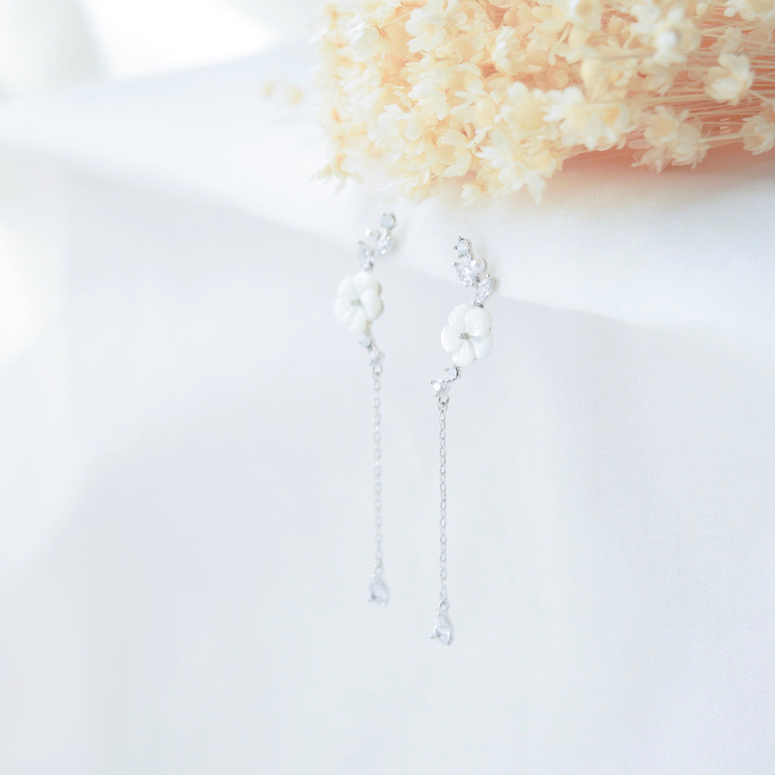 Made in Korea Earrings Korean Anting Cubic Zirconia Bride Bridal Dinner 925 Sterling Silver Accessory Fashion Fancy Stylish Costume Jewellery Online Malaysia Shopping Trendy Accessories Daily Wear Jewelry Dainty Minimalist Delicate Clip On Earrings No Piercing Special Perfect Gift From Heart For Your Loved One